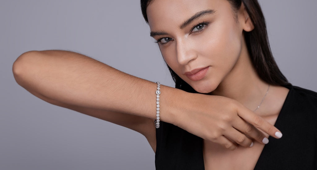 Sussurro Moissanite Tennis Bracelet in Sterling Silver