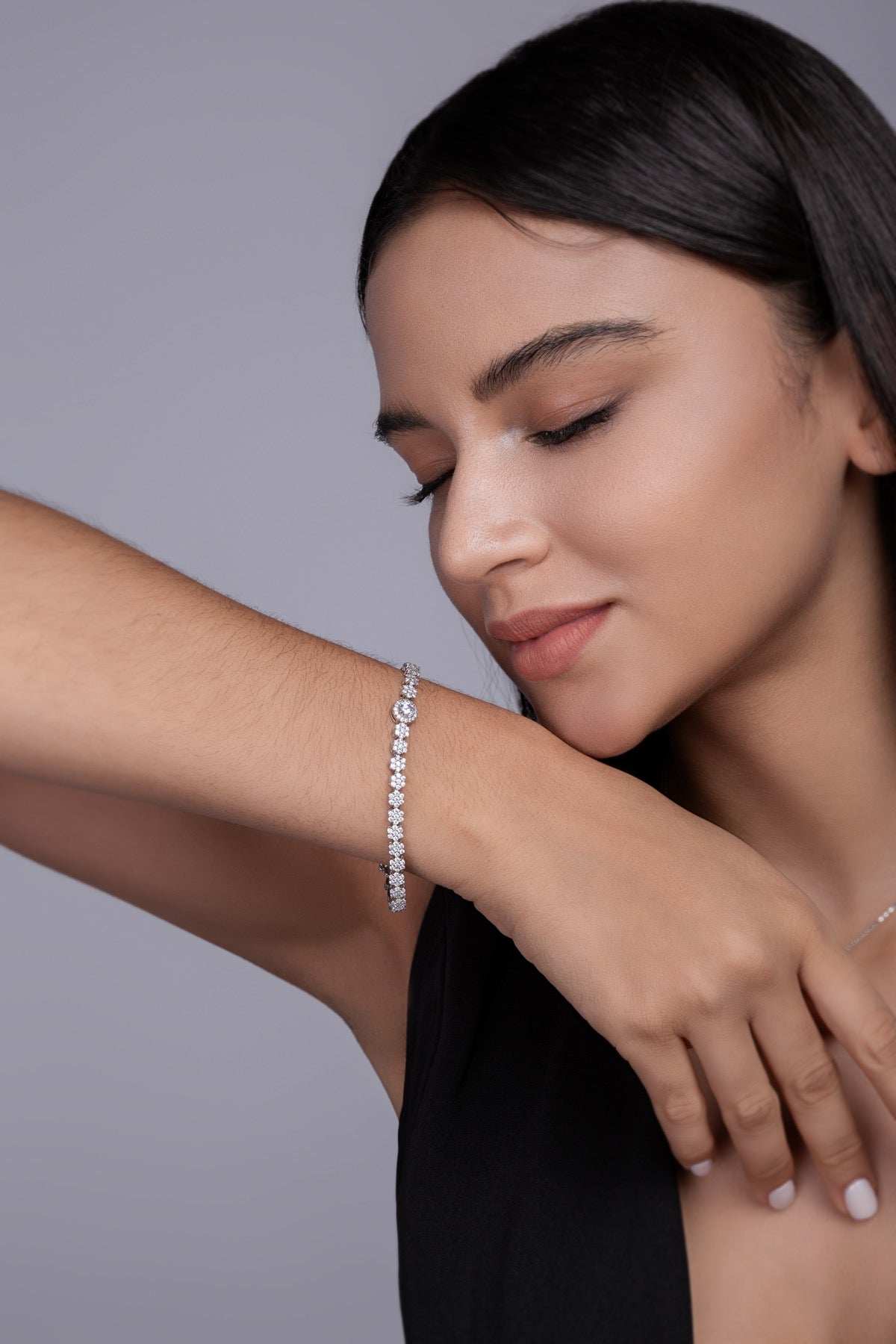 Sussurro Moissanite Tennis Bracelet in Sterling Silver