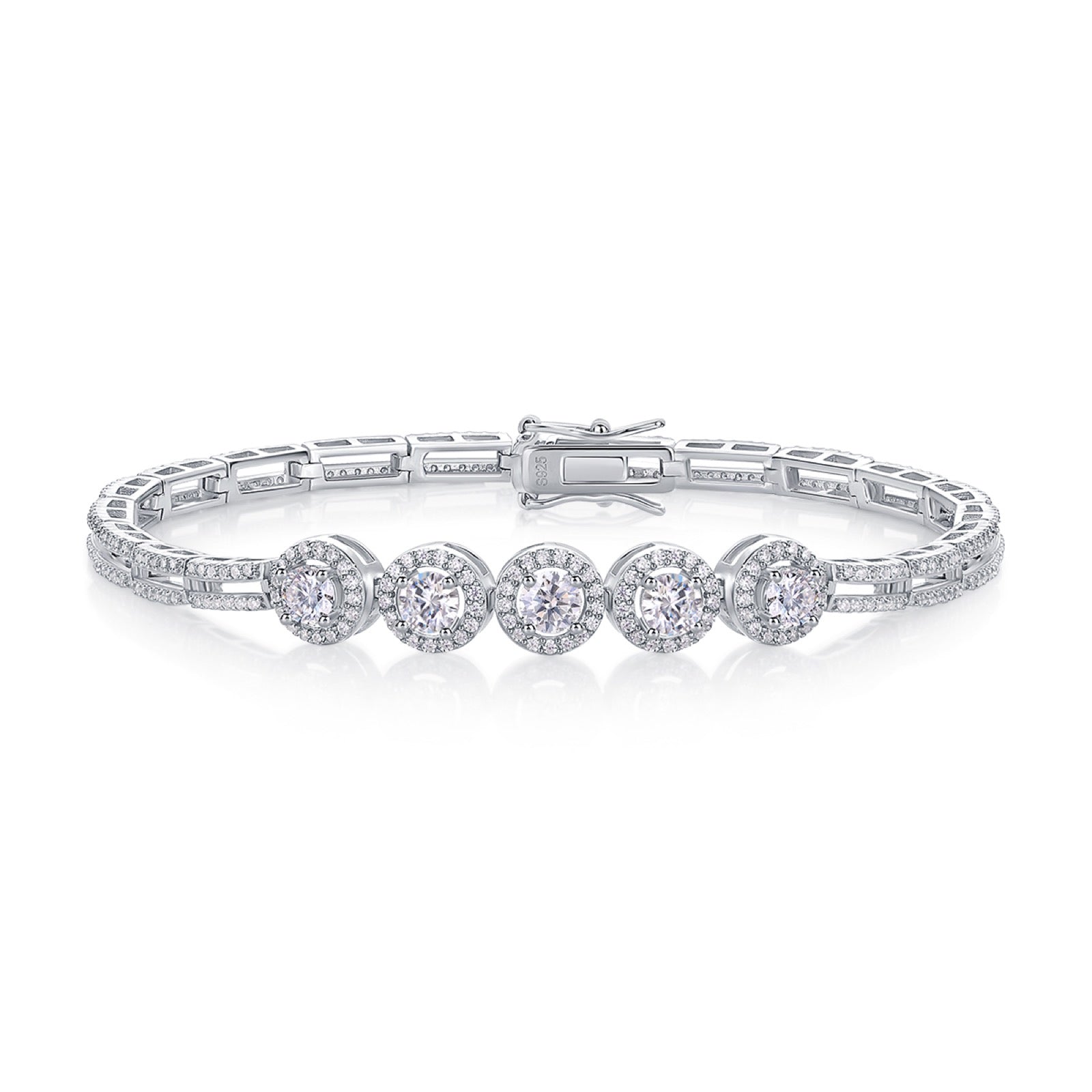 Splendore Moissanite Tennis Bracelet in Sterling Silver