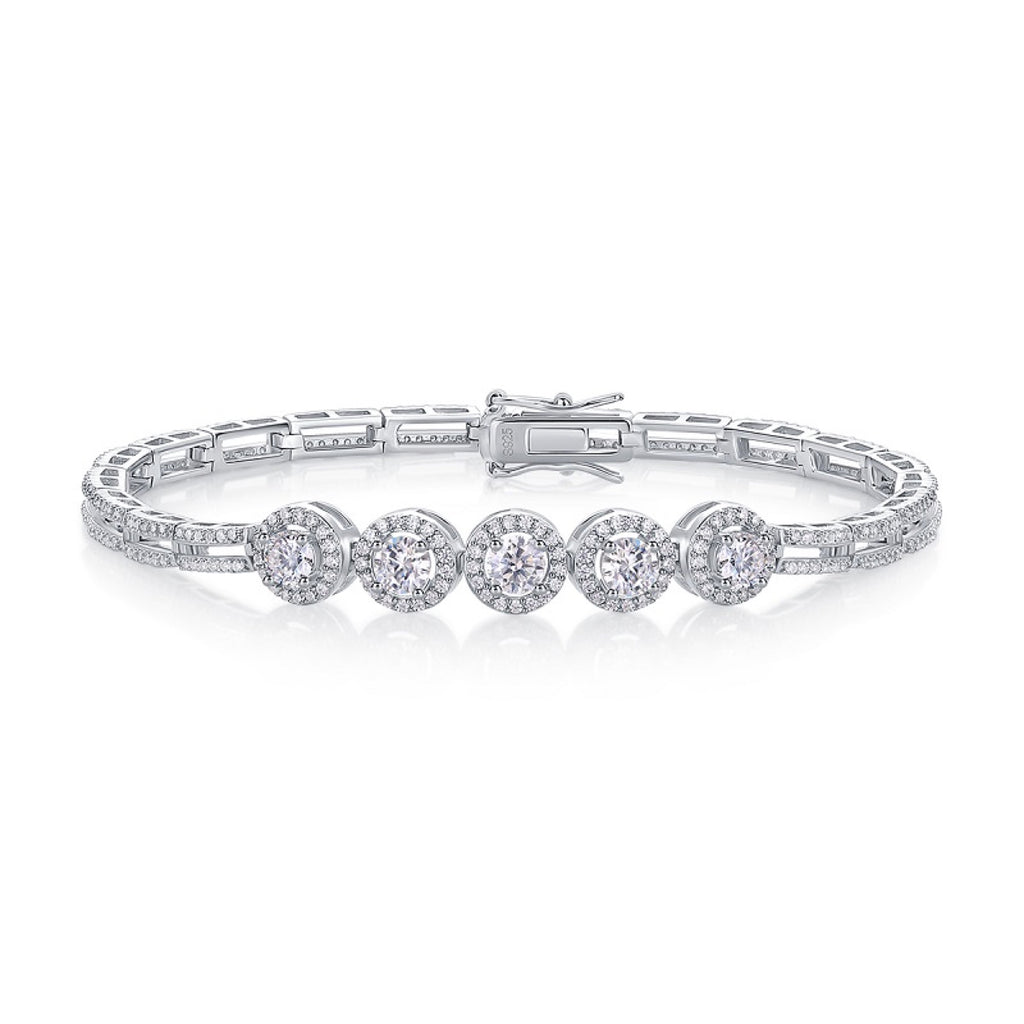 Splendore Moissanite Tennis Bracelet in Sterling Silver
