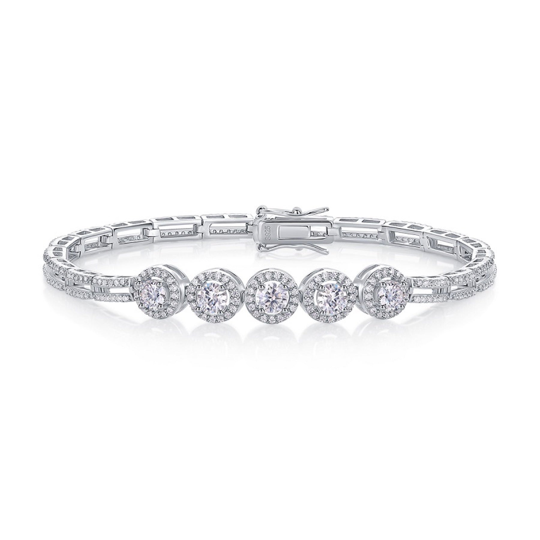 Splendore Moissanite Tennis Bracelet in Sterling Silver