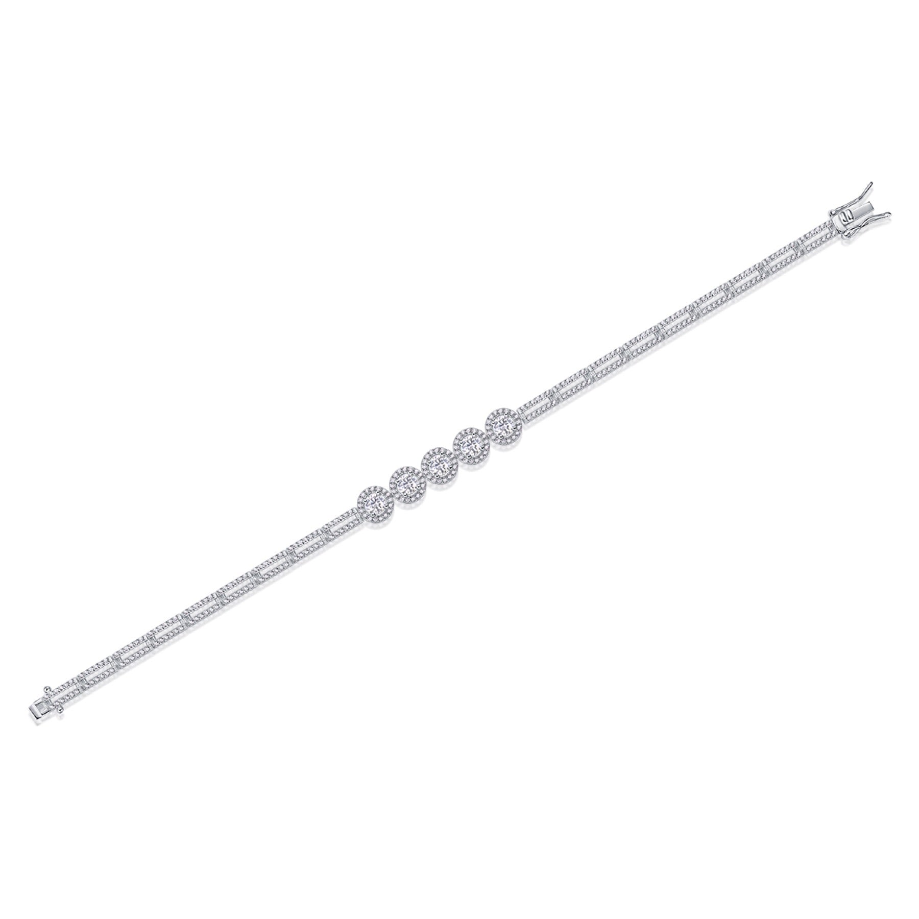 Splendore Moissanite Tennis Bracelet in Sterling Silver