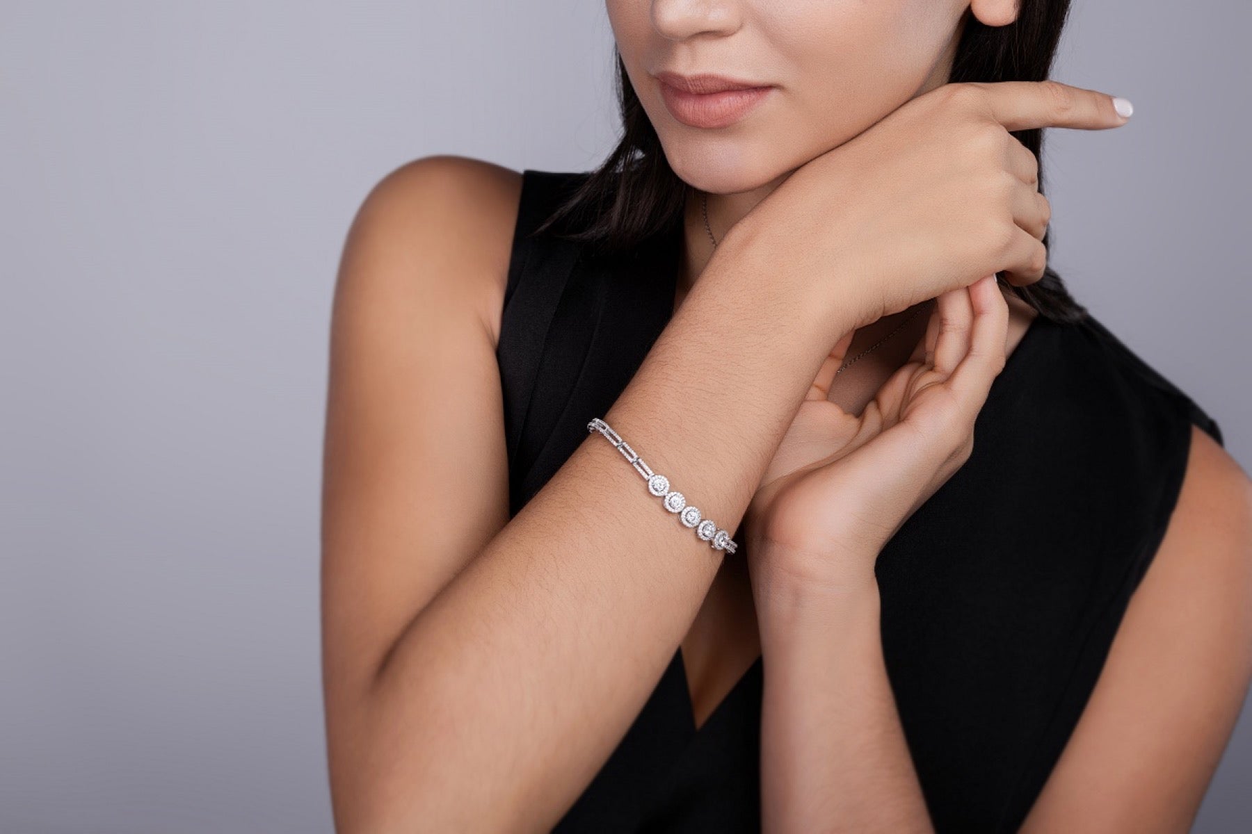 Splendore Moissanite Tennis Bracelet in Sterling Silver