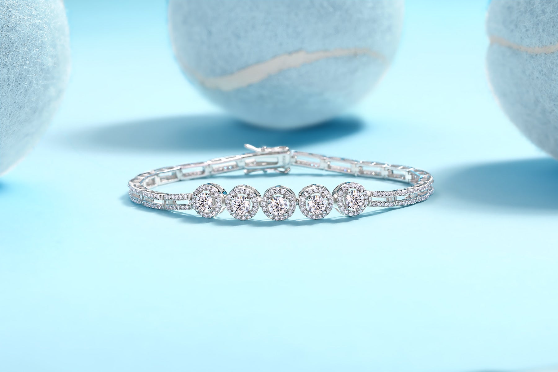 Splendore Moissanite Tennis Bracelet in Sterling Silver