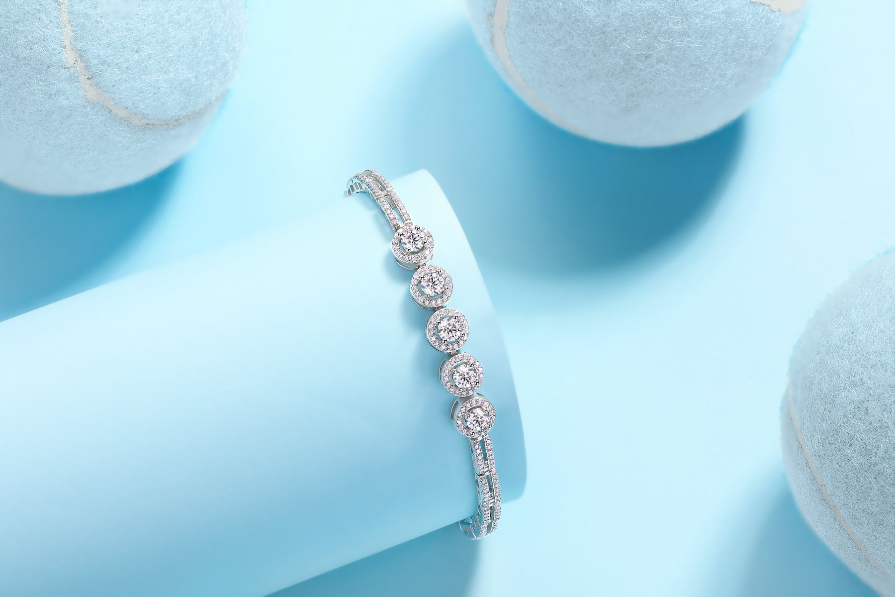 Splendore Moissanite Tennis Bracelet in Sterling Silver