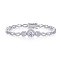Eleganza Moissanite Tennis Bracelet in Sterling Silver
