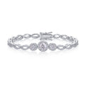 Eleganza Moissanite Tennis Bracelet in Sterling Silver