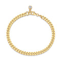 Cubana Moissanite Chain Bracelet in Gold-Tone Sterling Silver