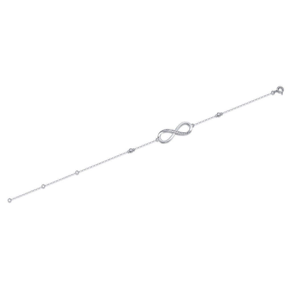 Cuorinfinito Moissanite Chain Bracelet in Sterling Silver