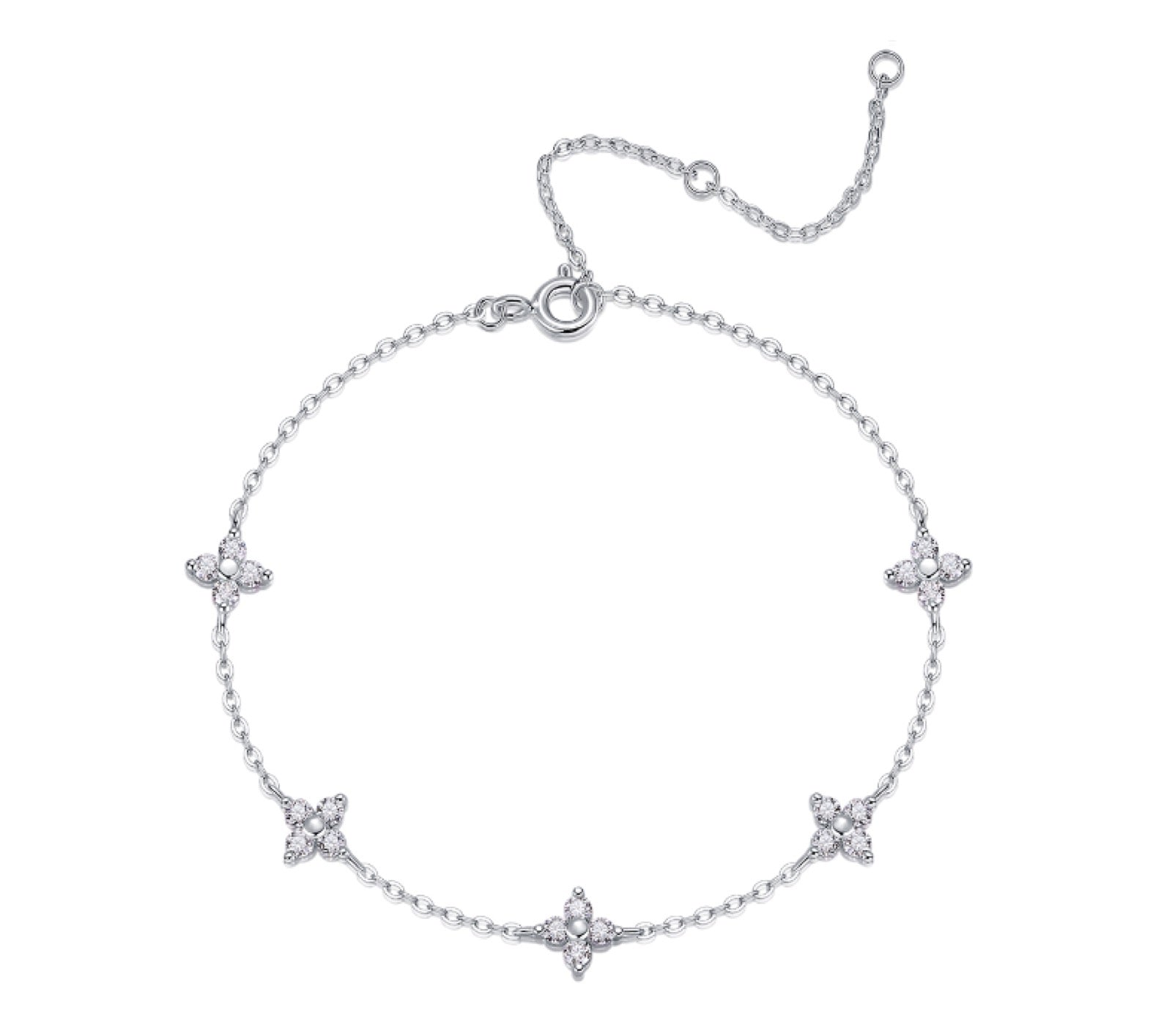 Astri Moissanite Chain Bracelet in Sterling Silver