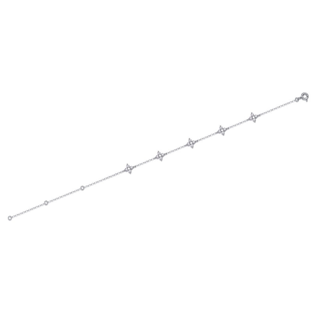 Astri Moissanite Chain Bracelet in Sterling Silver