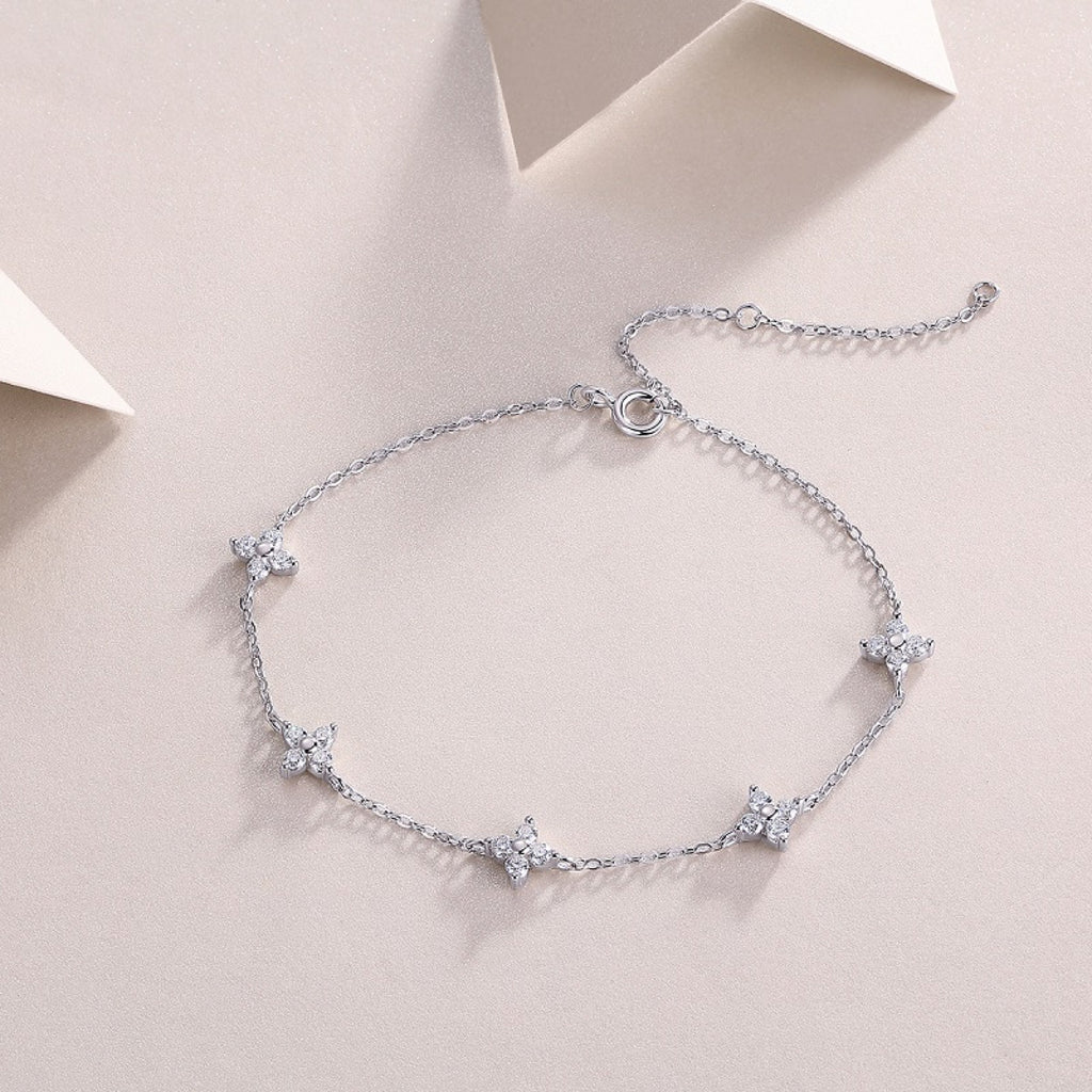 Astri Moissanite Chain Bracelet in Sterling Silver