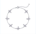 Fioretti Moissanite Chain Bracelet in Sterling Silver