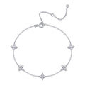 Fioretti Moissanite Chain Bracelet in Sterling Silver
