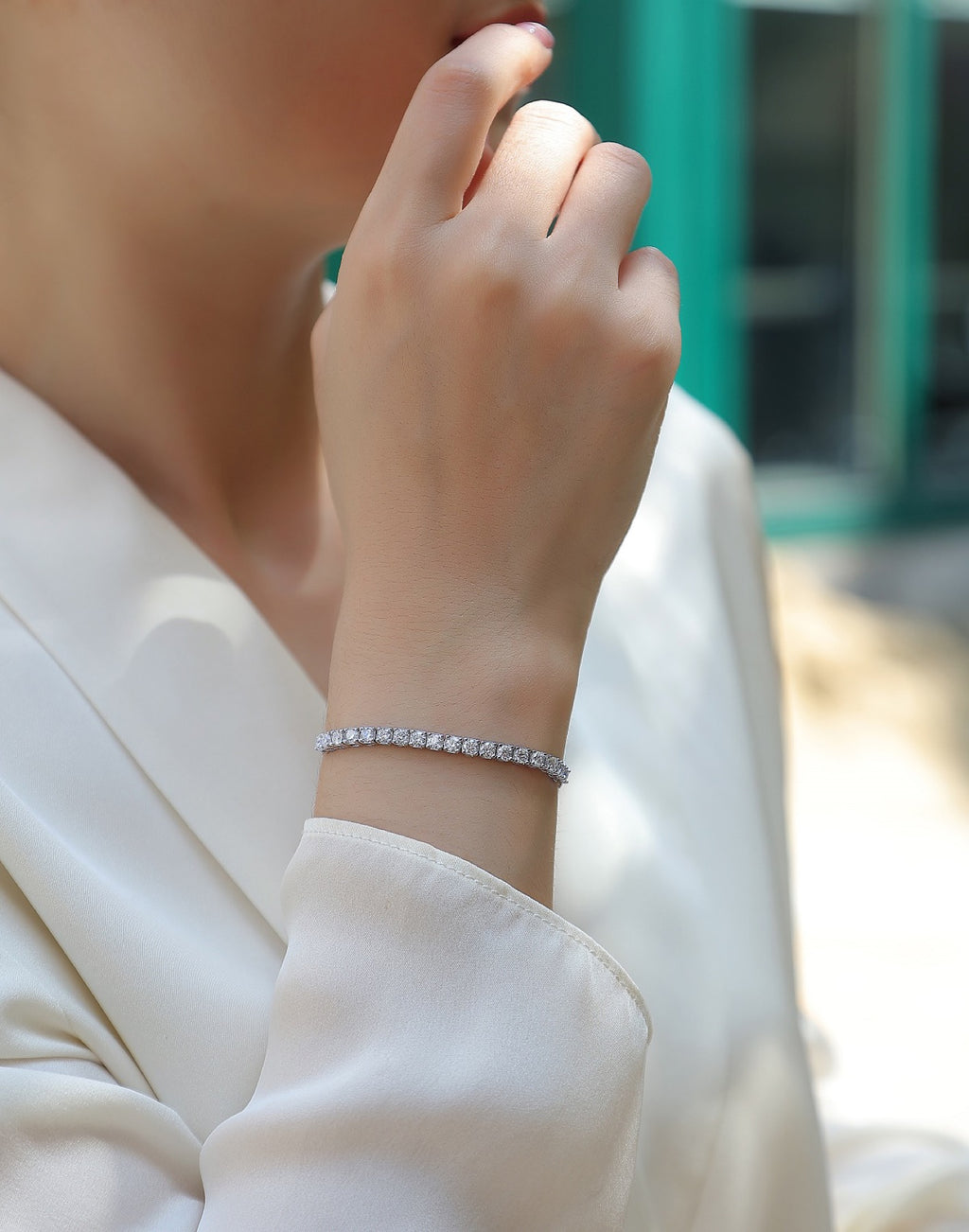 Incanto Moissanite Tennis Bracelet in Sterling Silver