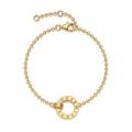 Tempus Moissanite Beaded Bracelet in Gold-Tone Sterling Silver