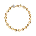 Perlastra Moissanite Beaded Bracelet in Gold-Tone Sterling Silver