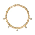 Montenero Moissanite Chain Bracelet in Gold-Tone Sterling Silver