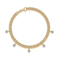 Montenero Moissanite Chain Bracelet in Gold-Tone Sterling Silver