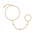 Orizzonte Moissanite Bangle Bracelet in Gold-Tone Sterling Silver