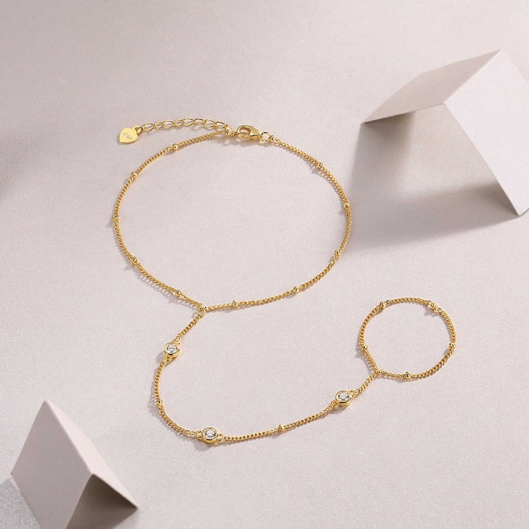 Orizzonte Moissanite Bangle Bracelet in Gold-Tone Sterling Silver