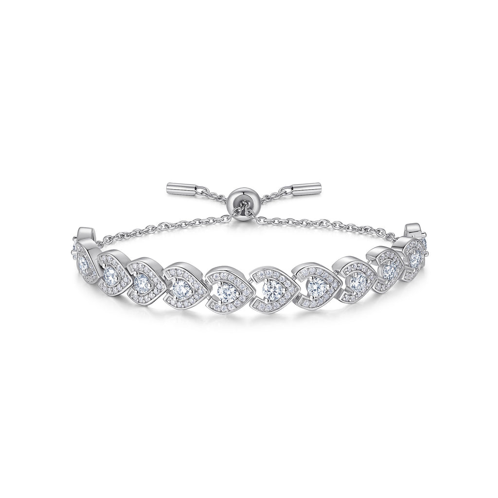 Oasi Moissanite Chain Bracelet in Sterling Silver