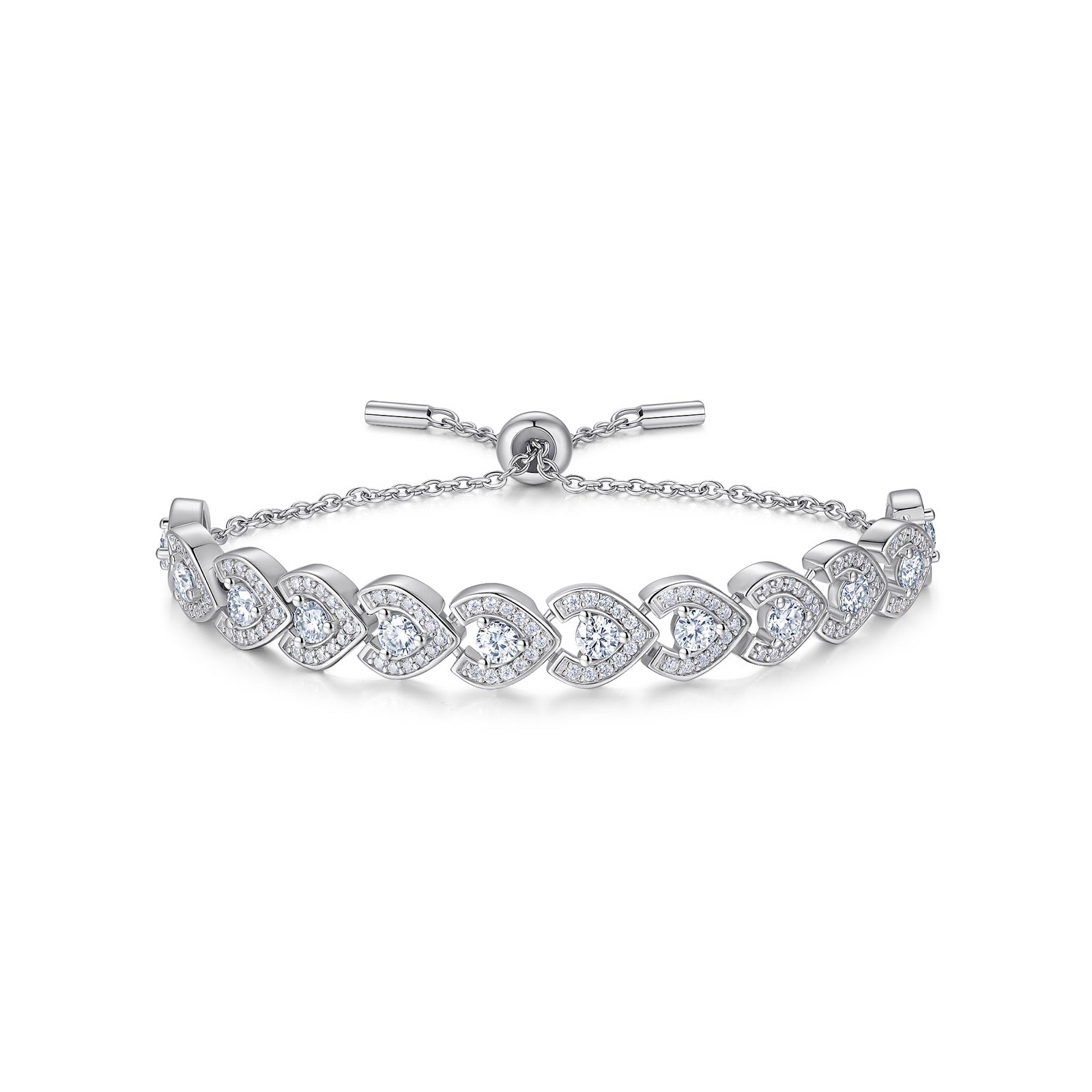 Oasi Moissanite Chain Bracelet in Sterling Silver