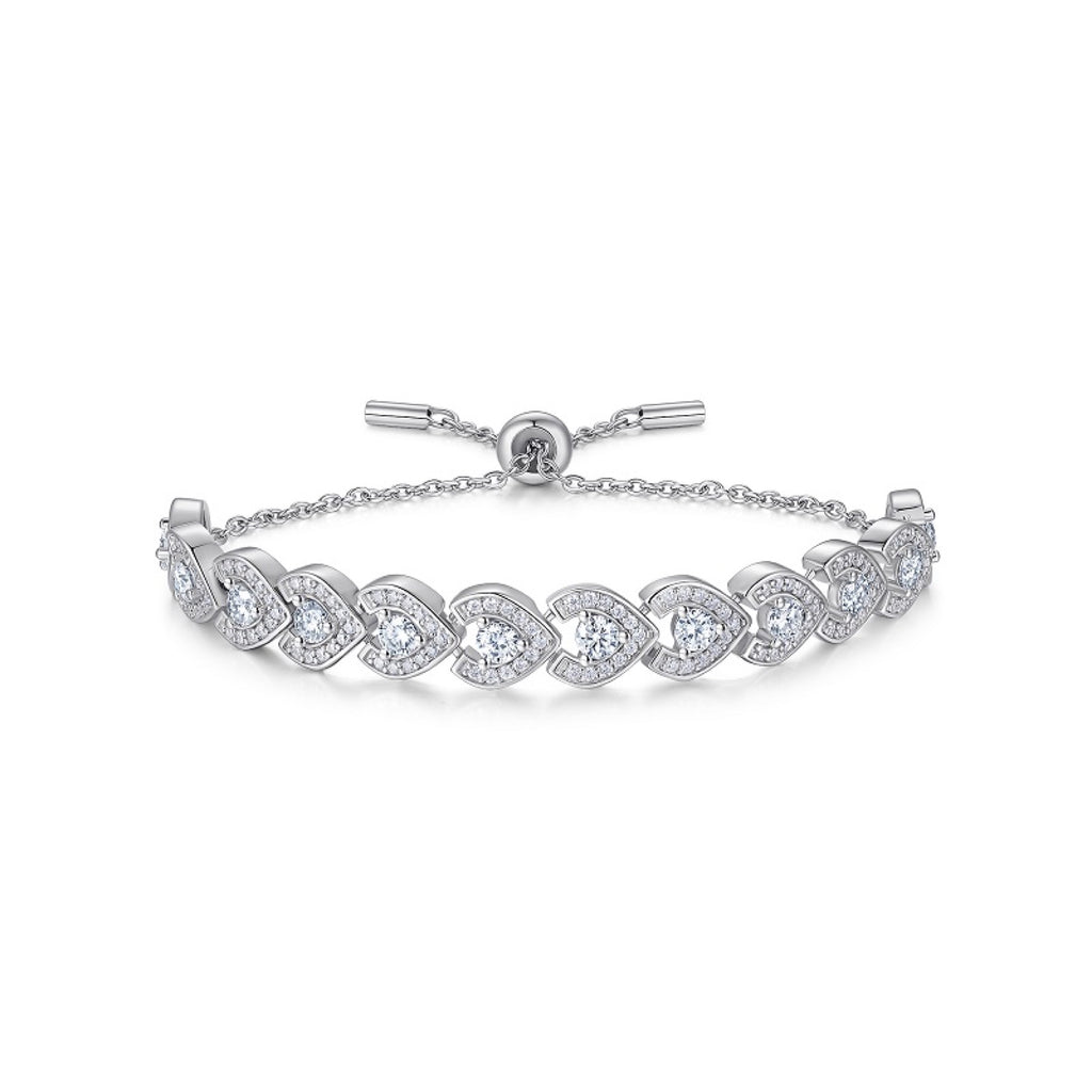 Oasi Moissanite Chain Bracelet in Sterling Silver