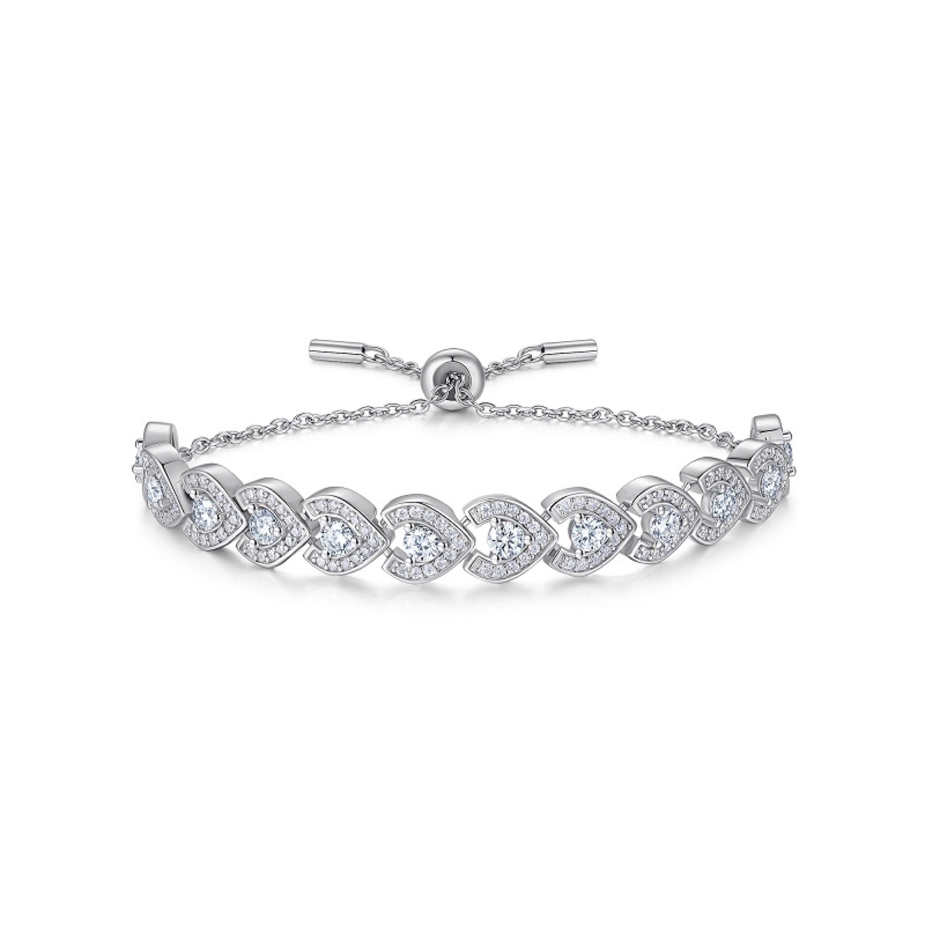 Oasi Moissanite Chain Bracelet in Sterling Silver