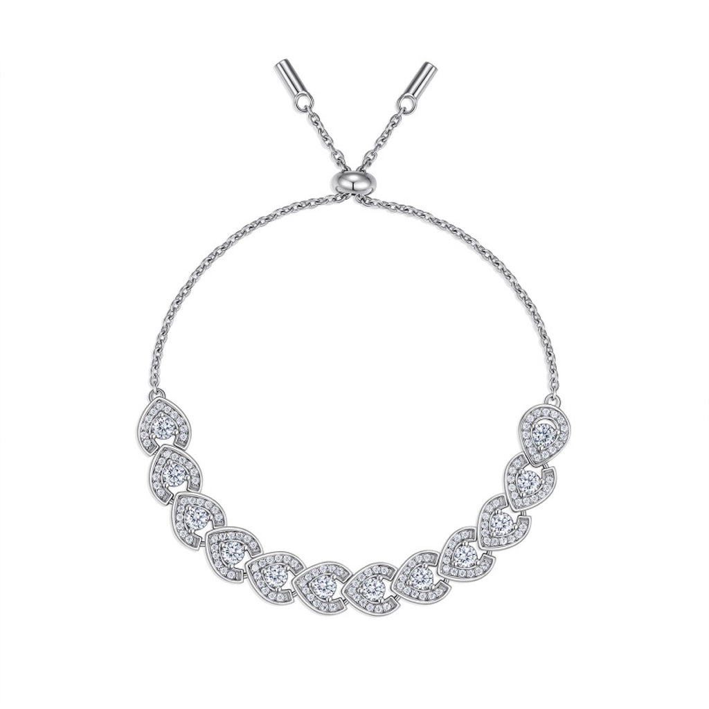 Oasi Moissanite Chain Bracelet in Sterling Silver