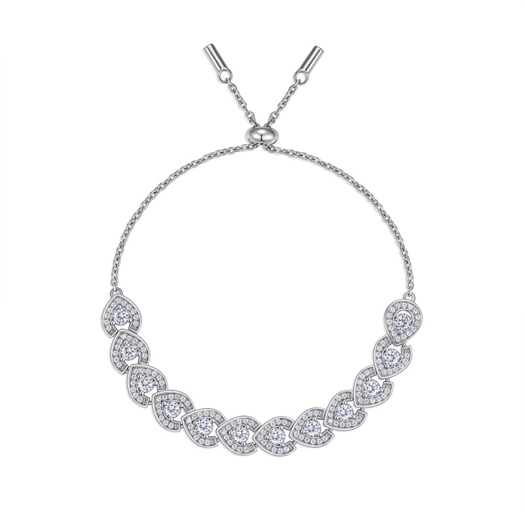Oasi Moissanite Chain Bracelet in Sterling Silver