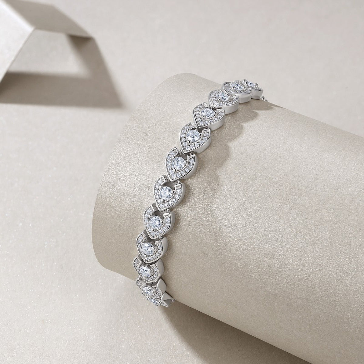 Oasi Moissanite Chain Bracelet in Sterling Silver
