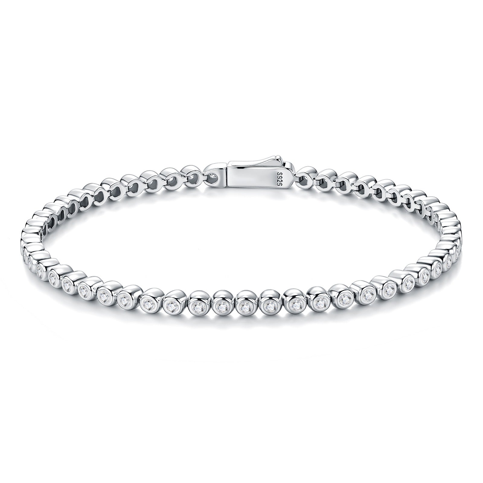 Filante Moissanite Tennis Bracelet in Sterling Silver