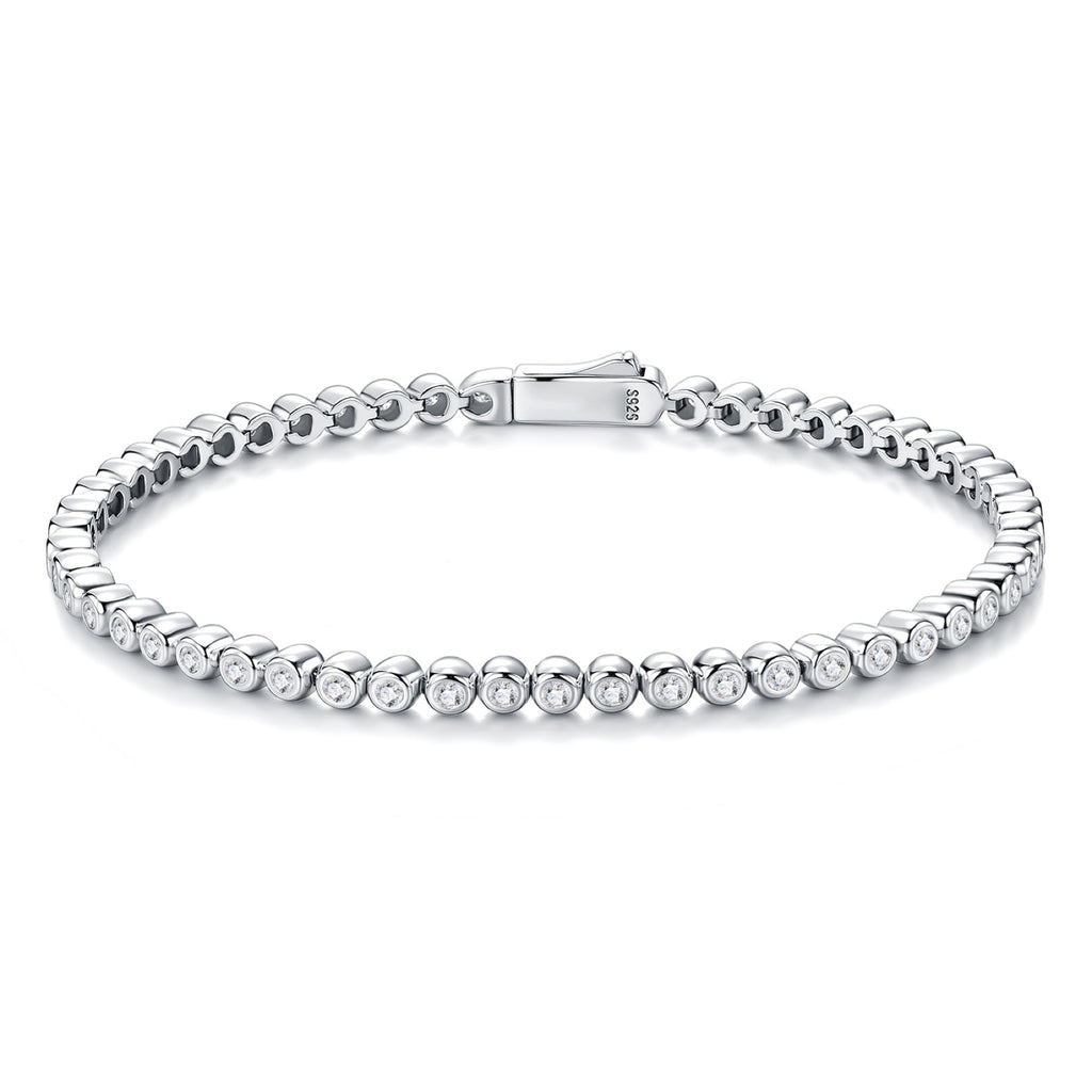 Filante Moissanite Tennis Bracelet in Sterling Silver