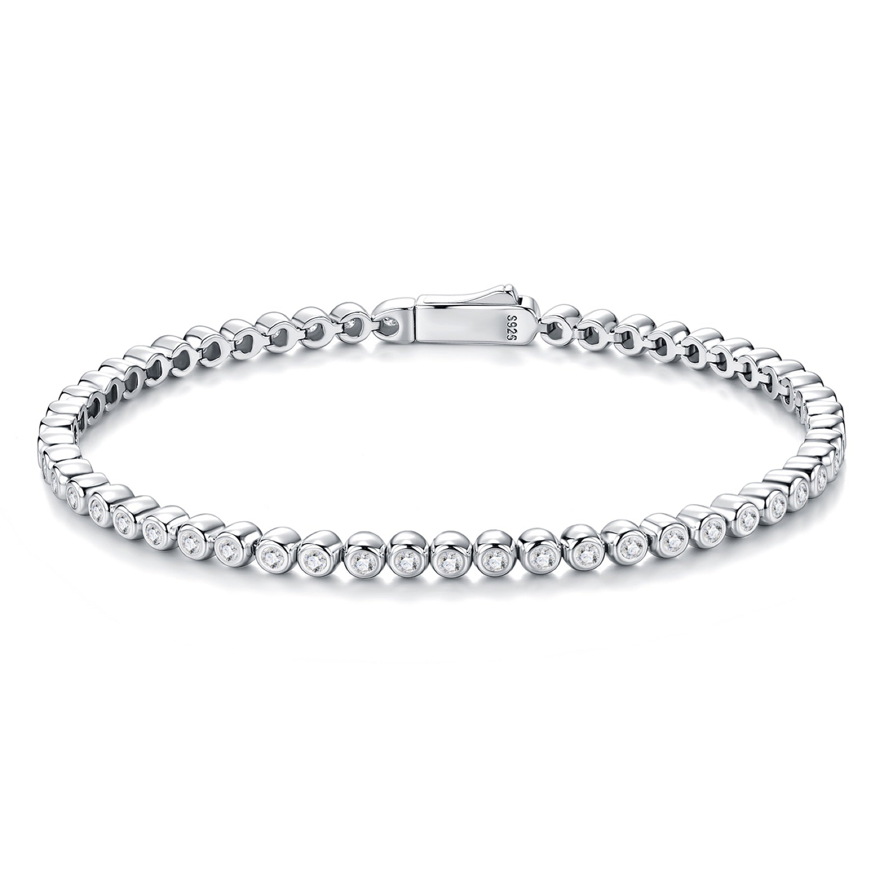 Filante Moissanite Tennis Bracelet in Sterling Silver