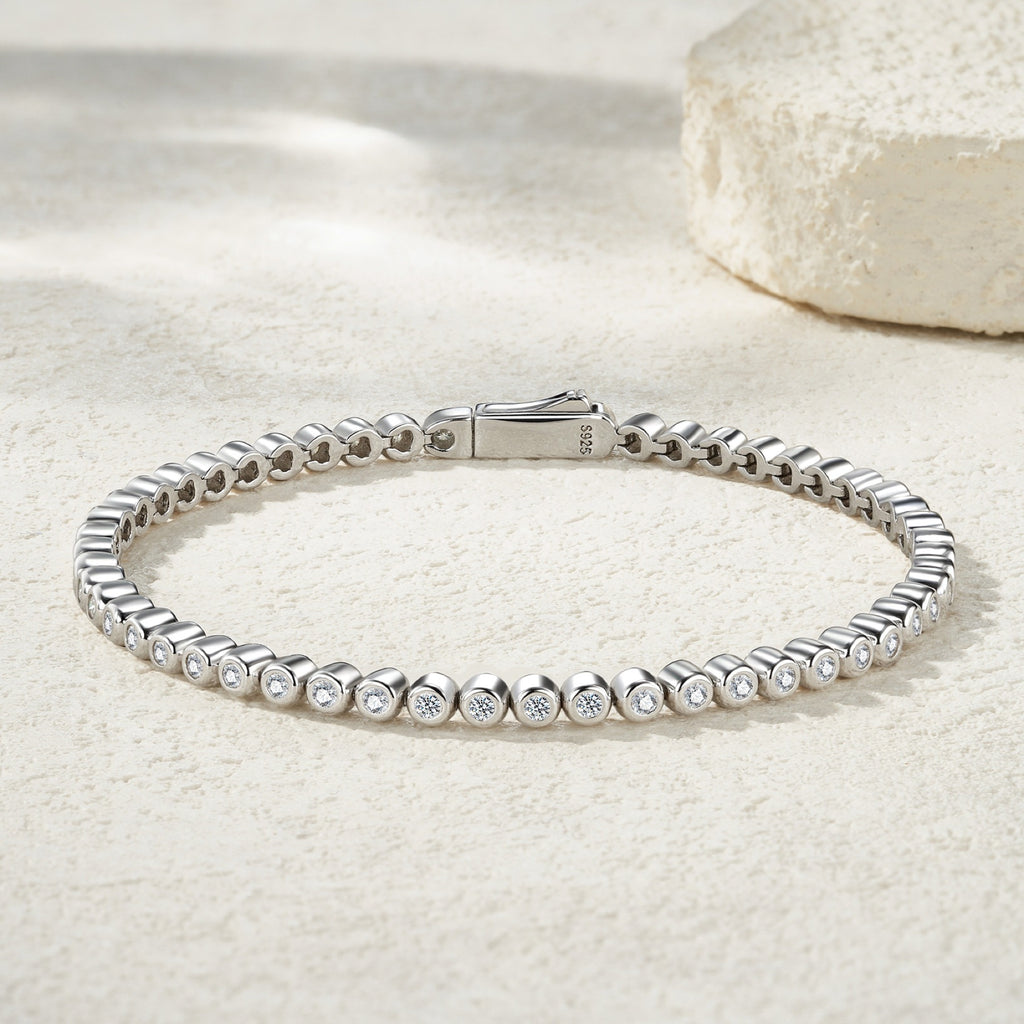 Filante Moissanite Tennis Bracelet in Sterling Silver