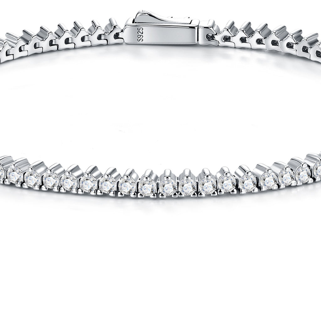 Classica Moissanite Tennis Bracelet in Sterling Silver — detail