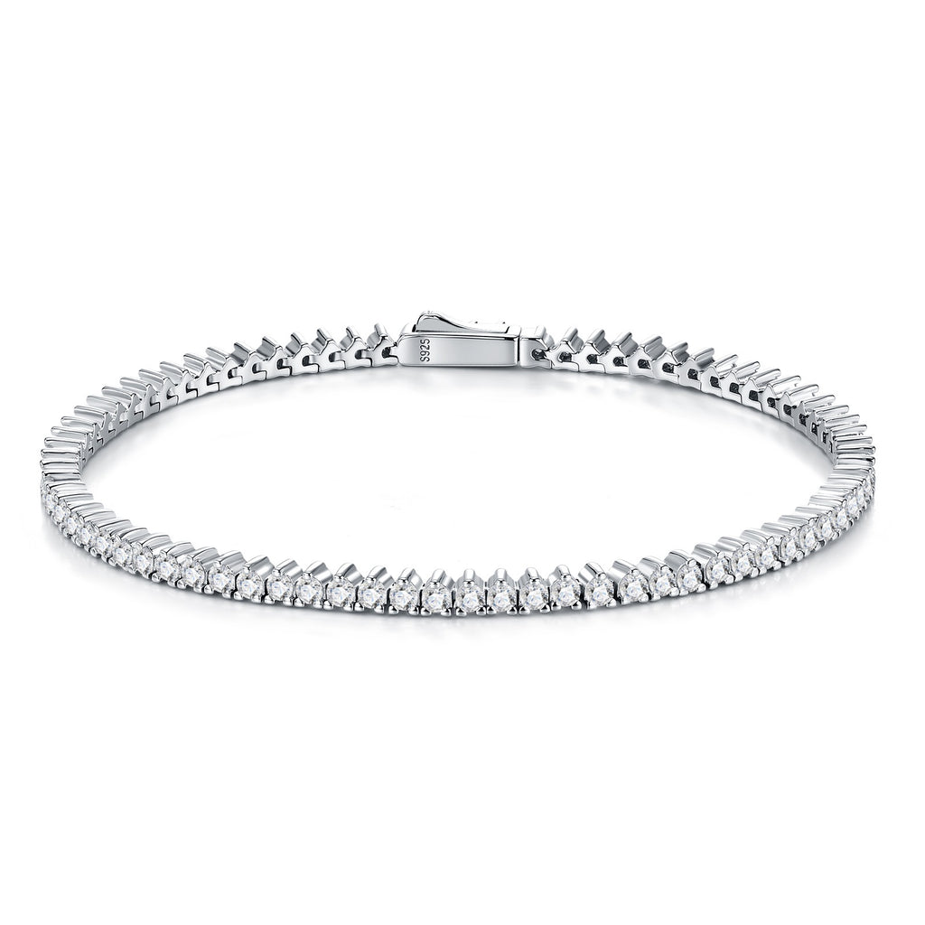 Classica Moissanite Tennis Bracelet in Sterling Silver