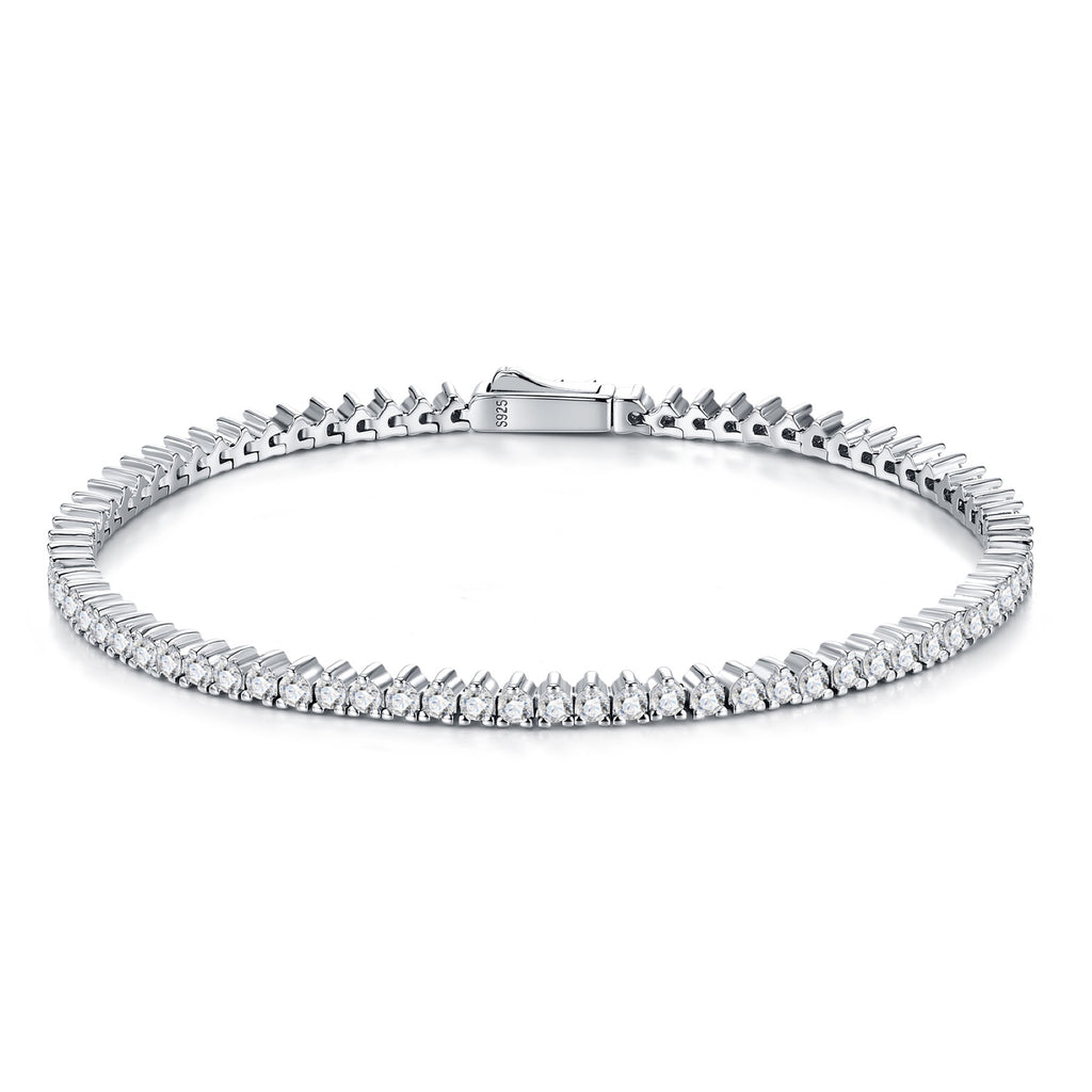 Classica Moissanite Tennis Bracelet in Sterling Silver