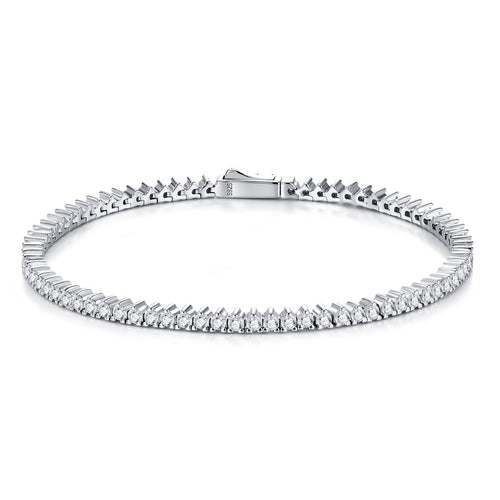 Classica Moissanite Tennis Bracelet in Sterling Silver