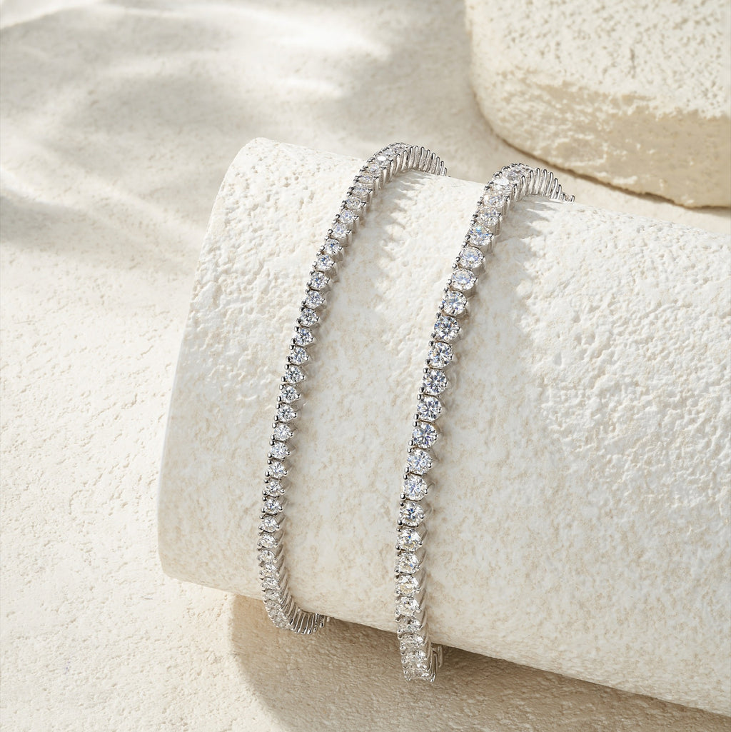Classica Moissanite Tennis Bracelet in Sterling Silver