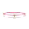Caramella Moissanite Pink Cord Bracelet