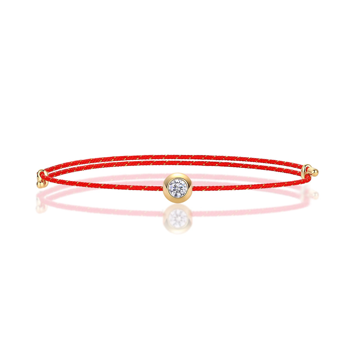 Rubino Moissanite Red Cord Bracelet