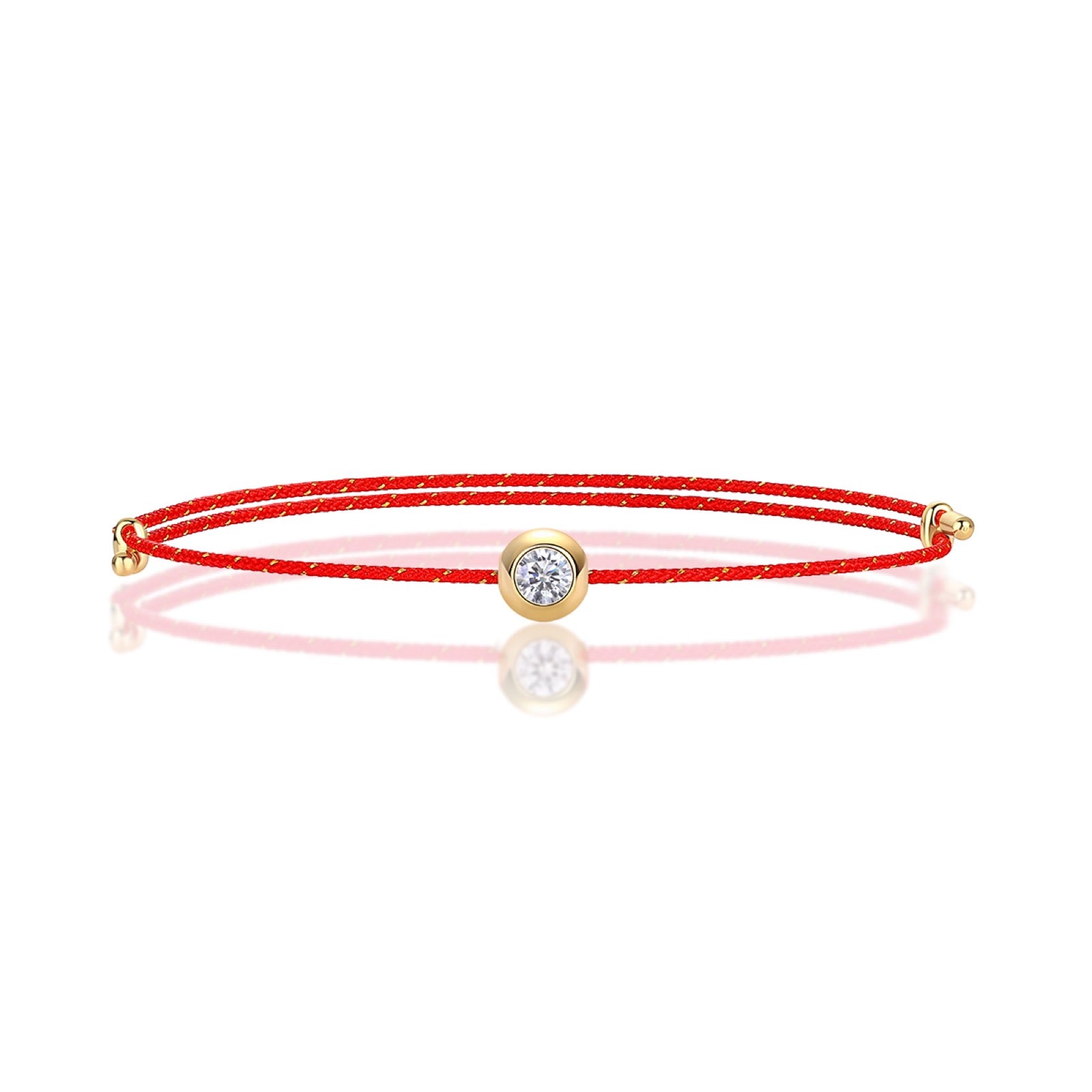 Rubino Moissanite Red Cord Bracelet