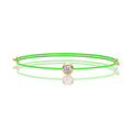 Prato Moissanite Green Cord Bracelet