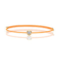 Zafferano Moissanite Orange Cord Bracelet