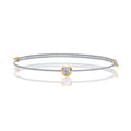 Nuvola Moissanite Gray Cord Bracelet