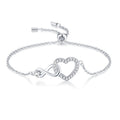 Infinicuore Moissanite Chain Bracelet in Sterling Silver