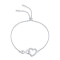 Infinicuore Moissanite Chain Bracelet in Sterling Silver