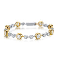 Bicolore Moissanite Two-Tone Bracelet in Two-Tone Sterling Silver